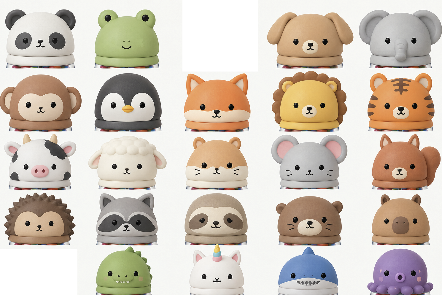 Panda character jar lid