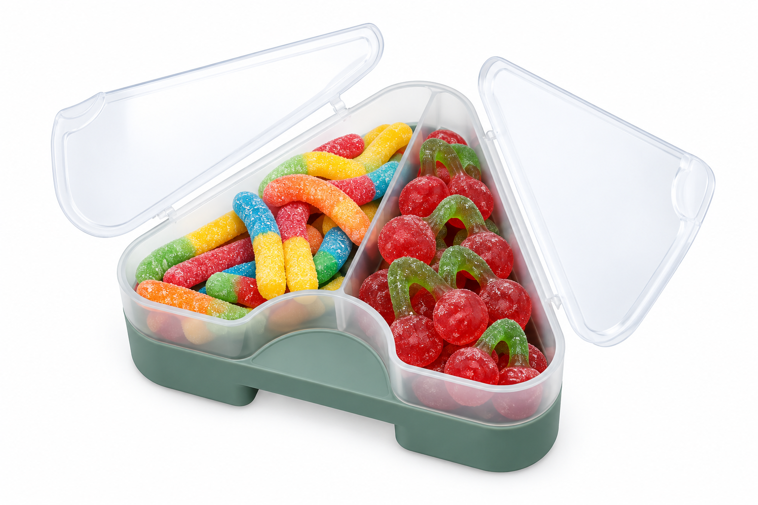 Triangle candy snackle box