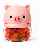 Piggles collectible character candy jar